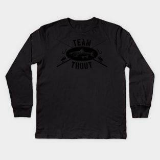 Team Trout (Black) Kids Long Sleeve T-Shirt